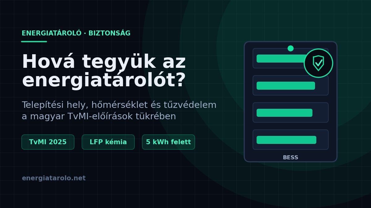Hová tegyük az energiatárolót? Telepítési hely és tűzvédelem a gyakorlatban