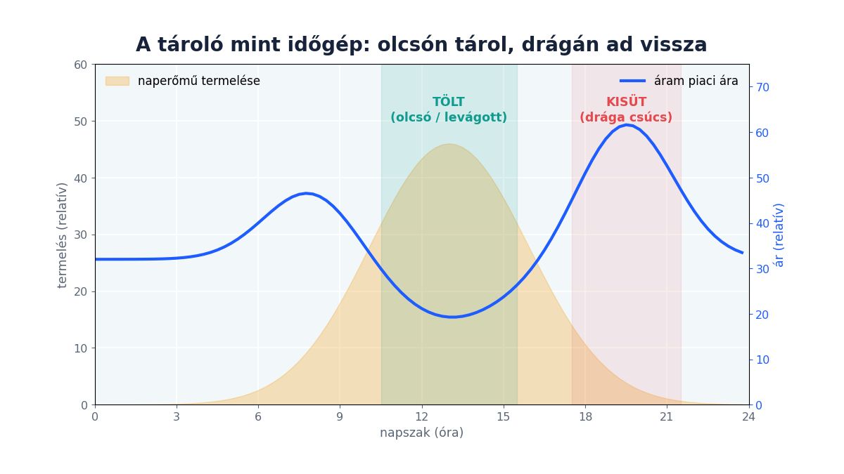 A naperőmű, amely tárolóval lett igazán jövedelmező: egy befektetői esettanulmány